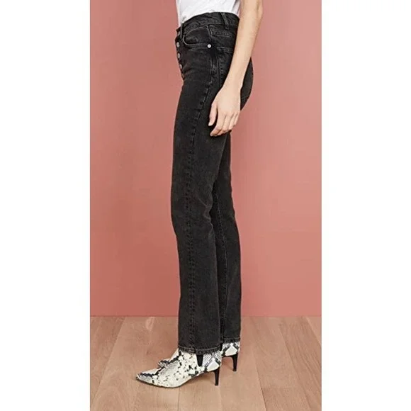 NWT REFORMATION Liza High Straight Button Fly Jean in Yuma 27 - Picture 6 of 8